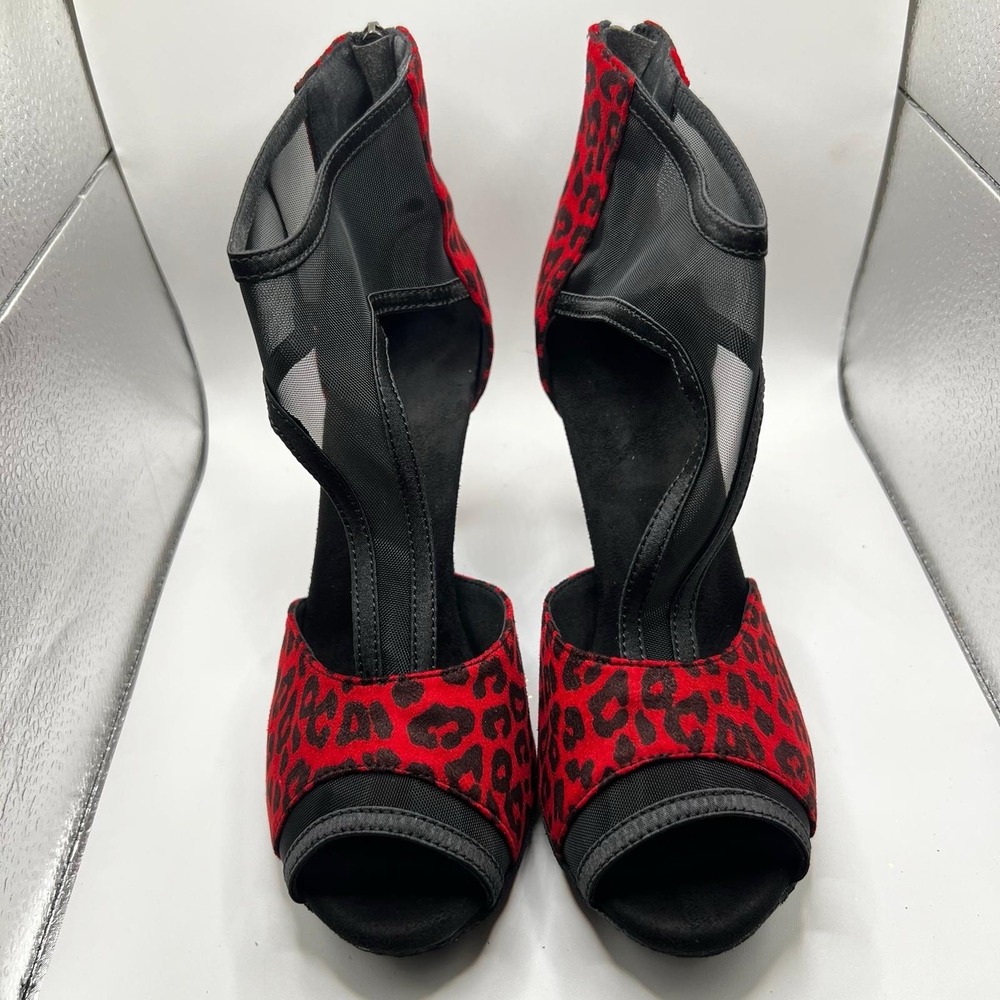 NEW Dance And Sway Women's Size 8.5 Red Shoes Slim Heel 3.5"